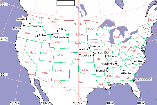 Mapa de afectación del eclipse solar en USA 2017