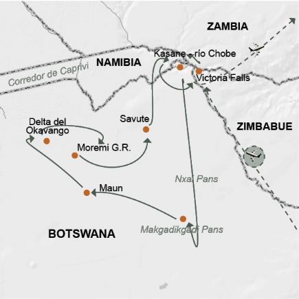 Botswana & Cataratas Victoria + El Río Perdido 