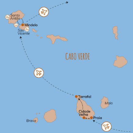 Cabo Verde + Islas de Santiago, São Vicente y Santo Antão
