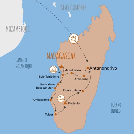 Madagascar + Experiencia Madagascar. Tsingys, Travesía costa oeste y el sur.