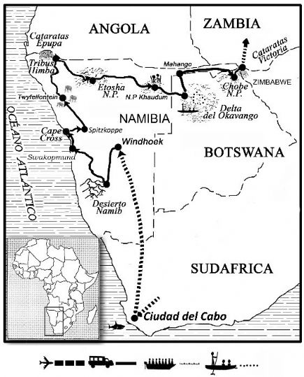 Cape Town, Namibia, Botswana y Vic Falls + La ruta del Okavango