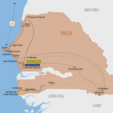 Senegal + Costa Norte, Isla de Gorée, Delta del Saloum, País Bassari y Casamance