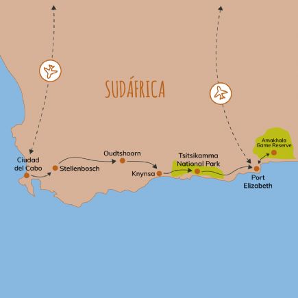 Sudáfrica + Ciudad del Cabo y reserva privada en Kruger