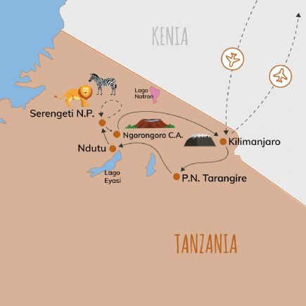 Tanzania + El Gran Espectáculo de la Migración - llanuras de Ndutu