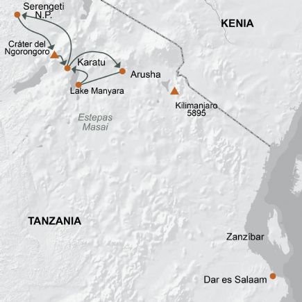Tanzania + Safari 'kidogo': Manyara, Serengeti y Ngorongoro