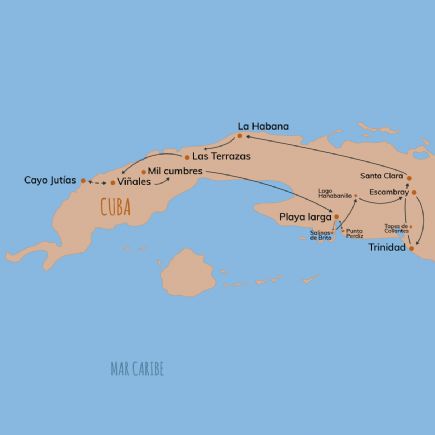 Cuba + Cultura, playas y caminatas en los Parques Nacionales de centro y occidente