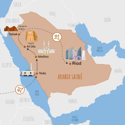 Arabia Saudí + Riad y el Occidente Saudí