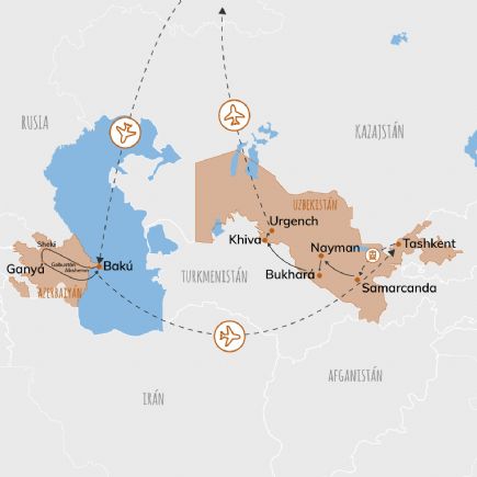 Azerbaiyán y Uzbekistán + Conexiones Ancestrales: Viaje por la Ruta de la Seda 
