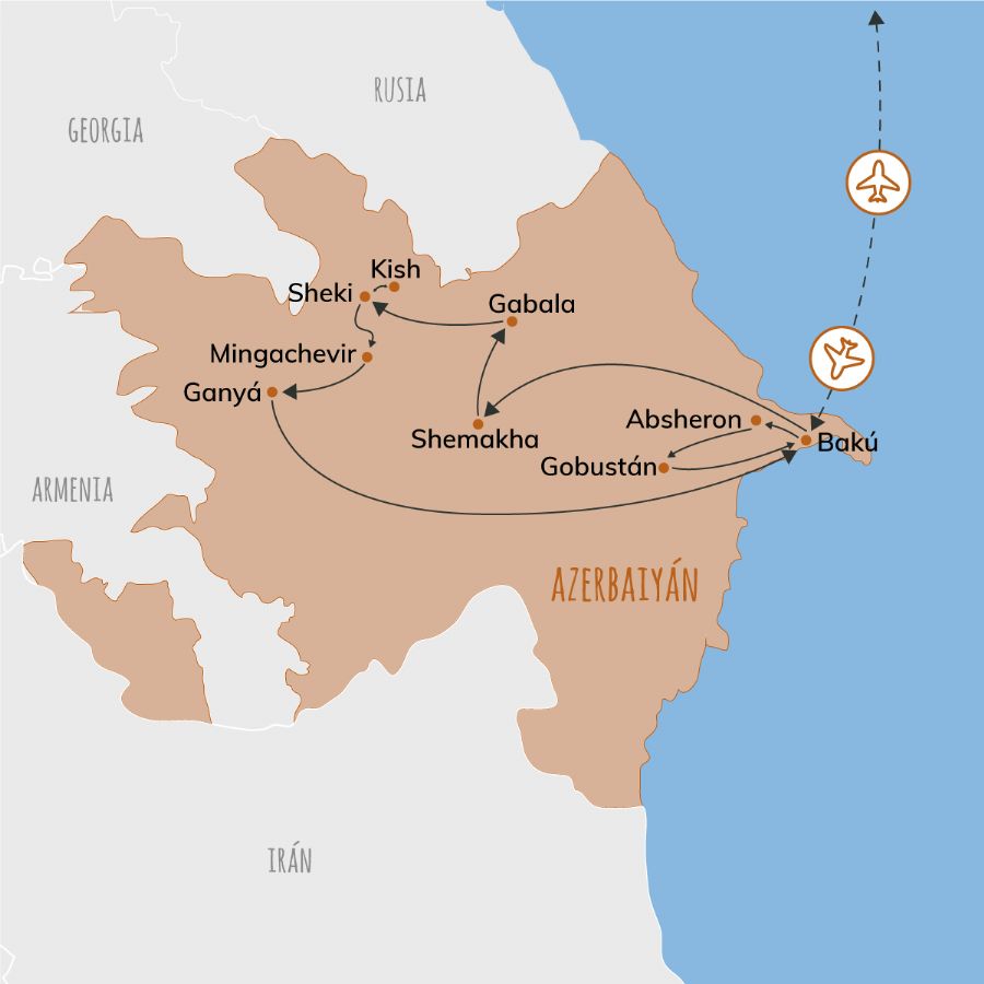 Azerbaiyán + Donde la Ruta de la Seda se Ilumina con fuego
