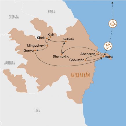 Azerbaiyán + Donde la Ruta de la Seda se Ilumina con fuego