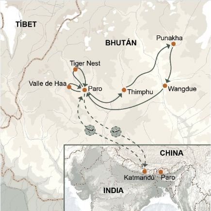 Nepal y Bhutan clásico + Katmandú y el país de la felicidad