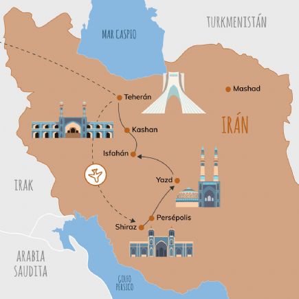 Irán + La Persia Clásica: Shiraz, Yadz, Isfahán y Teherán. 