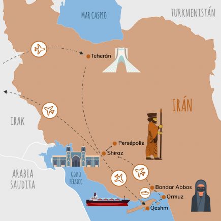 Irán + Islas del Golfo Pérsico