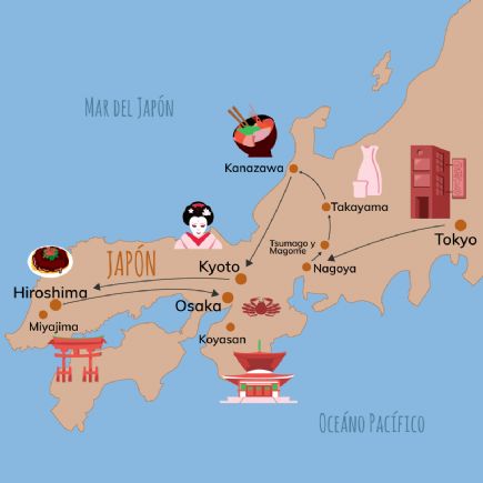 Japón + Isla de Honshu: Ciudades imperiales y Alpes