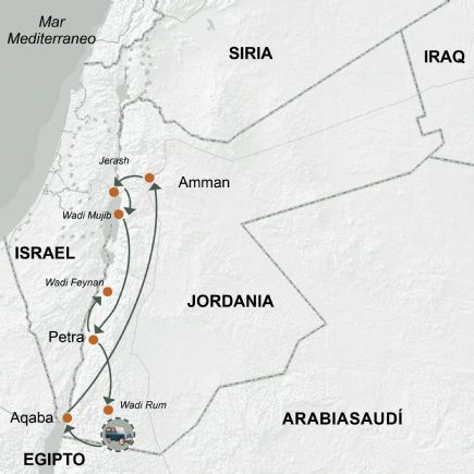 Jordania + Trekking por Jordania, Dana, Petra y Wadi Rum