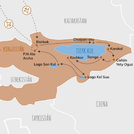 Kirguistán + Cruzando las tierras altas de Kirguistán