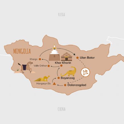 Mongolia + Desierto de Gobi, Estepa Central y Lago Khovsgol