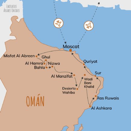 Omán + Naturaleza, Aventura en el desierto y Cultura en el Corazón de Al Hajar