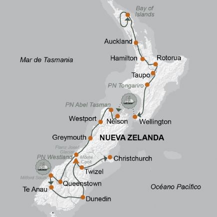 Nueva Zelanda + Travesía de Auckland a Christchurch