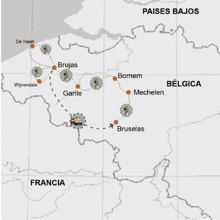 Bélgica + En bicicleta por Flandes, sus ciudades y su campiña flamenca