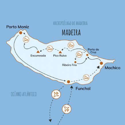 Madeira + Travesía de la isla: Trekking de Porto da Cruz a Porto Moniz