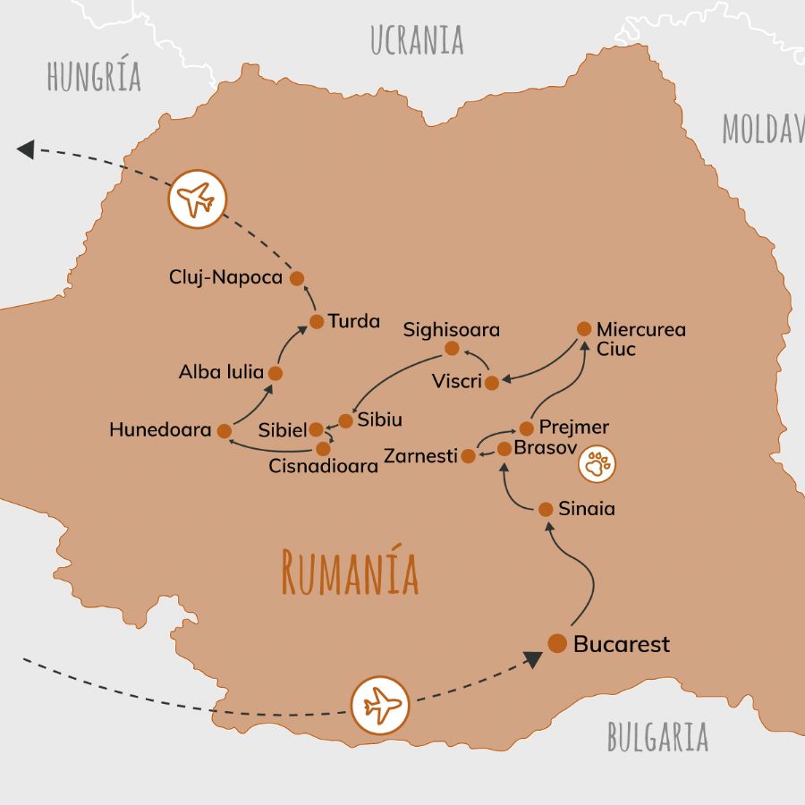 Rumanía + A través de los Cárpatos rumanos; Castillos, osos y leyendas
