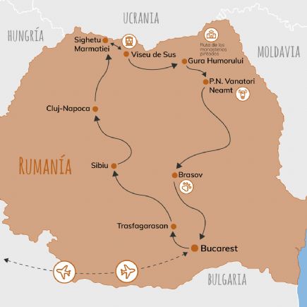 Rumanía + A través de los Cárpatos rumanos; Castillos, osos y bisontes