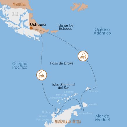 Antártida + Cruceros de expedición a la Península Antártica