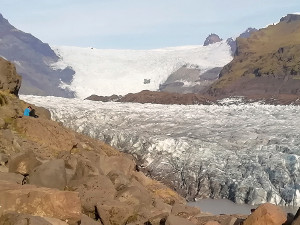 Islandia. S.Jimenez en el Glaciar Vatnajökull 